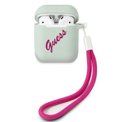 Guess Skal AirPods Silicone Vintage - Blå/Fuschia
