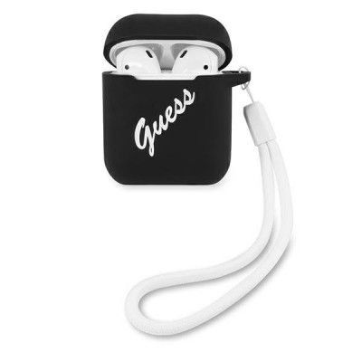 Guess Skal AirPods Silicone Vintage - Svart/Vit