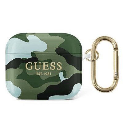 Guess Skal Khaki Camo Collection Airpods 3 - Grön