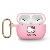 Hello Kitty AirPods 3 Skal Silikon 3D Kitty Head - Rosa