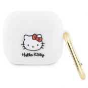 Hello Kitty AirPods 3 Skal Silikon 3D Kitty Head - Vit