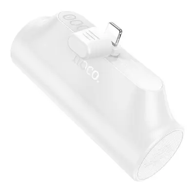 Hoco Powerbank 3000 mAh med Inbyggd Kontakt Lightning - Vit