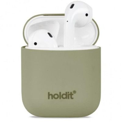 Holdit Silicone Skal Airpods 1/2 Nygard - Khaki Grön