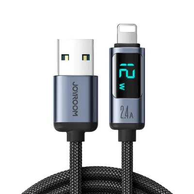 Joyroom USB-A till Lightning kabel 2.4A med LED display 1.2m