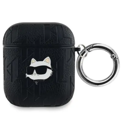 Karl Lagerfeld AirPods 1/2 Skal Monogram Choupette Head - Svart