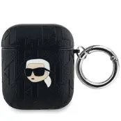 Karl Lagerfeld AirPods 1/2 Skal Monogram Karl Head - Svart