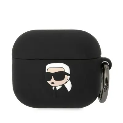 Karl Lagerfeld AirPods 3 Silikonskal Karl Head 3D - Svart