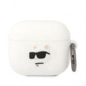 Karl Lagerfeld AirPods 3 Skal Silicone Choupette Head 3D - Vit