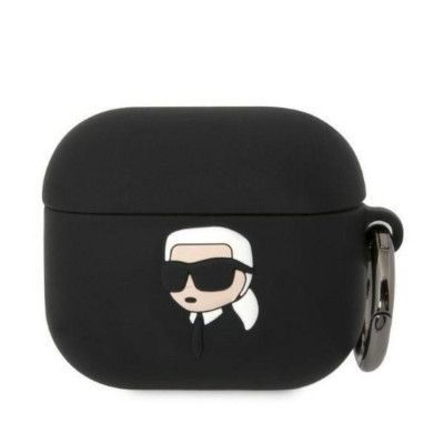 Karl Lagerfeld AirPods 3 Skal Silicone Karl Head 3D - Svart