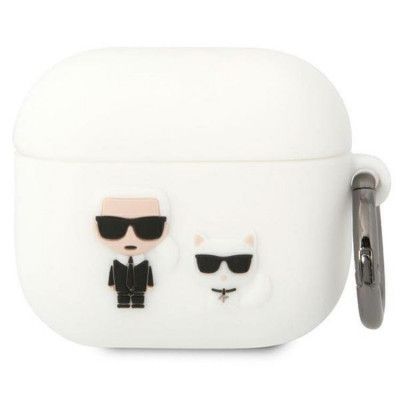 KARL LAGERFELD AirPods 3 Skal Silicone Karl & Choupette - Vit