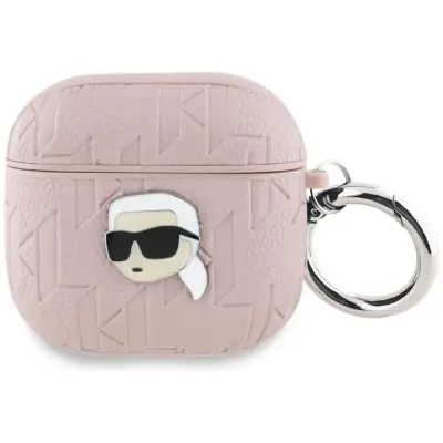 Karl Lagerfeld AirPods 4 Skal Monogram Karl Head - Rosa