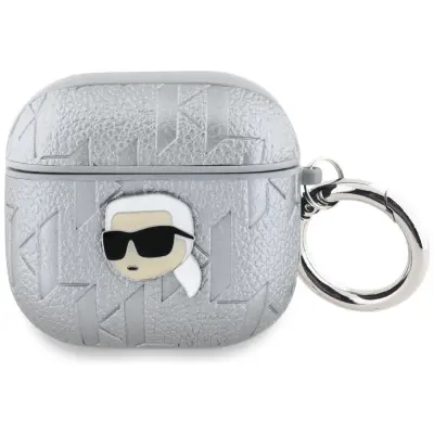 Karl Lagerfeld AirPods 4 Skal Monogram Karl Head - Silver