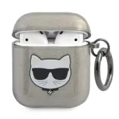 Karl Lagerfeld AirPods Skal Glitter Choupette - Svart