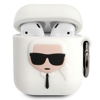 KARL LAGERFELD för Apple Airpods skal vit