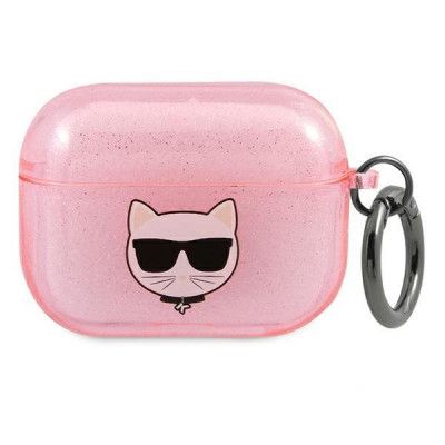 Karl Lagerfeld Skal AirPods 3 Glitter Choupette - Rosa