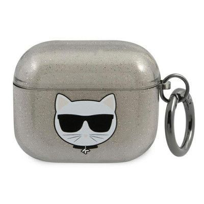 Karl Lagerfeld Skal AirPods 3 Glitter Choupette - Svart