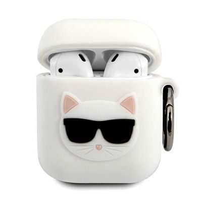 Karl Lagerfeld Skal Airpods Silicone Choupette - Vit