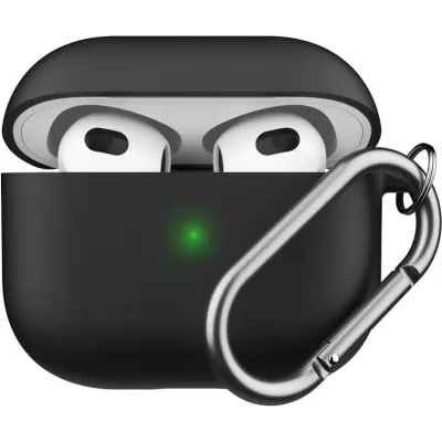 KeyBudz PodSkinz HybridShell Keychain (AirPods 3) - Svart