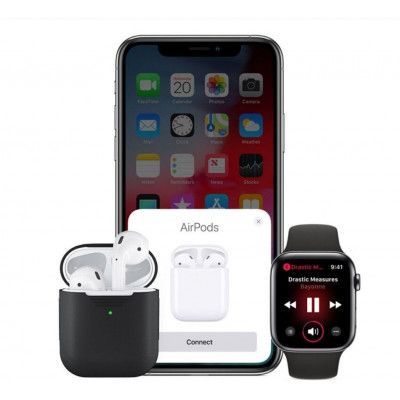 KeyBudz PodSkinz Silicone Case (Apple AirPods 1/2) - Blå