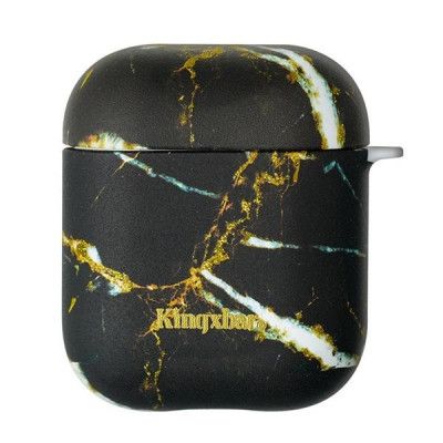 Kingxbar Silicone Skal AirPods - Svart Marble