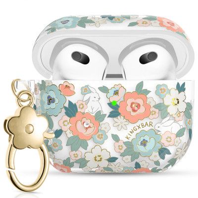 Kingxbar Sweet Pods AirPods 3 Skal med Swarovski Kristallhjärta