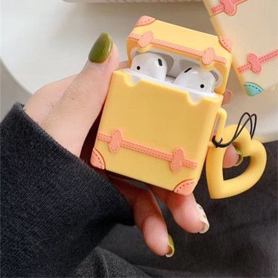 Liquid Silicone Skyddsväska för Apple Airpods - Gul