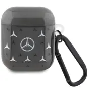 Mercedes AirPods 1/2 Skal Large Star Pattern - Svart