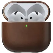 Nomad Leather Case (AirPods 4) - Mörkbrun