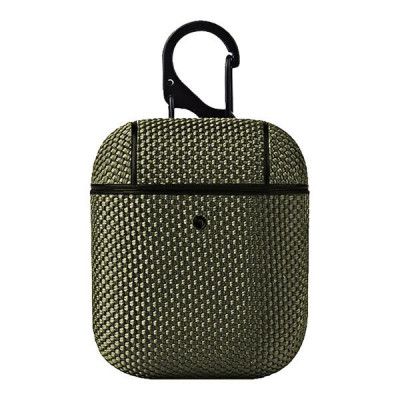 Nylon Skal Med Carabiner AirPods 2 / 1 - Grön