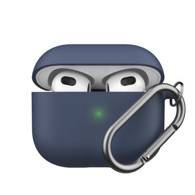 PodSkinz Airpods 3 Skal HyBridShell Series Keychain - Midnattsblå