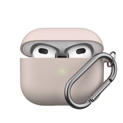 PodSkinz Airpods 3 Skal HyBridShell Series Keychain - Pastell Rosa