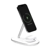 Puro 2in1 MagSafe Trådlös Laddare iPhone AirPods - Vit