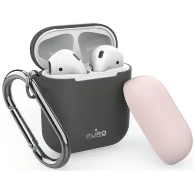 Puro Icon Case with Hook (AirPods) - Röd