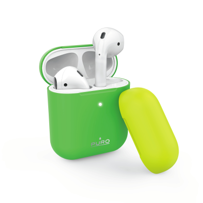 Puro - Icon Fluo Silicone Skal AirPods - Grön