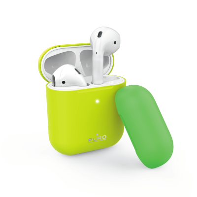 Puro - Icon Fluo Silicone Skal AirPods - Gul