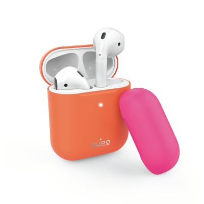 Puro - Icon Fluo Silicone Skal AirPods - Orange