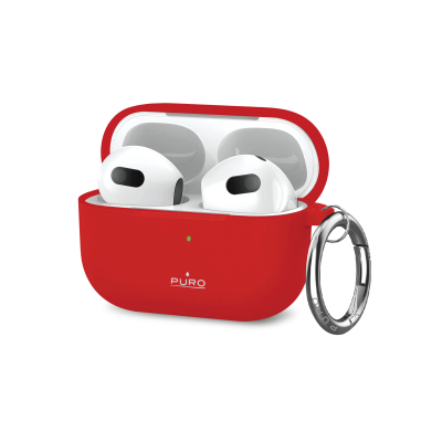 Puro Icon Skal Med Hook Airpods 3 - Röd