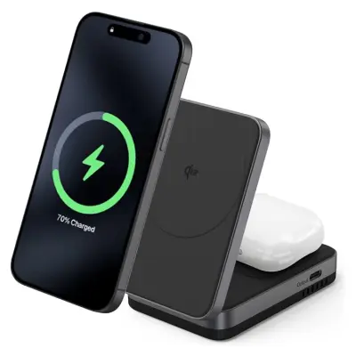 Qi2 MagSafe Trådlös Laddare iPhone Airpods 15W YF-M29 - Svart