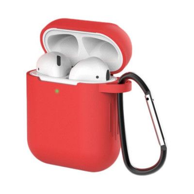 Silicone Soft Nyckelring Skal AirPods 2/AirPods 1 - Röd