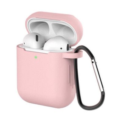 Silicone Soft Nyckelring Skal AirPods 2/AirPods 1 - Rosa