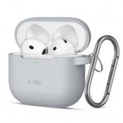 Tech-Protect Airpods 4 Skal Silikon Hook - Crayon Grå