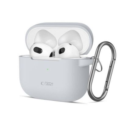 Tech-Protect Apple Airpods 3 Skal Silikon Hook - Crayon Grå