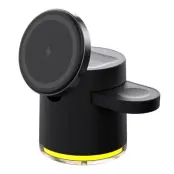 Trådlös laddare för Samsung, Apple Watch, Airpods, iPhone 15W - Svart