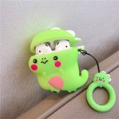 Trolsk Dinosaur Silicone Cover for Apple AirPods Case - Rosa