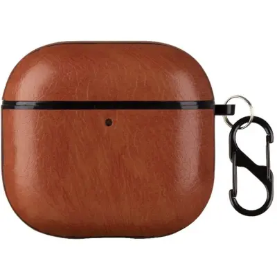 Trolsk Slim Leather Case (AirPods 4) - Svart