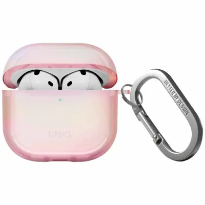 UNIQ AirPods 4 Skal Iridescia Hang - Rosa Prism