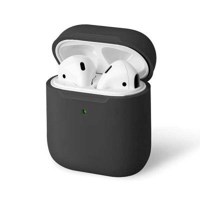 UNIQ Etui Lino Silicone Skal AirPods 1 / 2 - Ash Grå