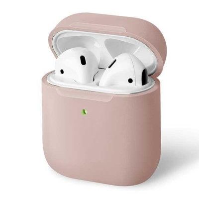UNIQ Etui Lino Silicone Skal AirPods 1 / 2 - Blush Rosa