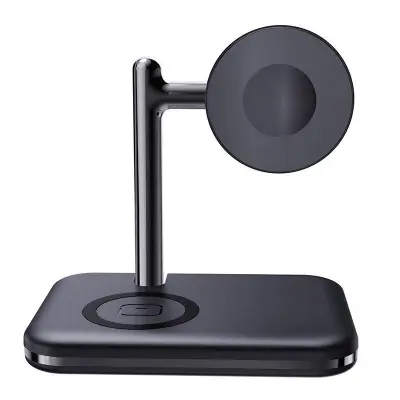 V8A Laddningsstation för Apple AirPods/Watch, 2-i-1 Magnetisk Fällbar - Svart