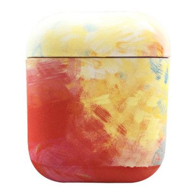 Watercolor Skal AirPods 2 / AirPods 1 - Gul / Röd